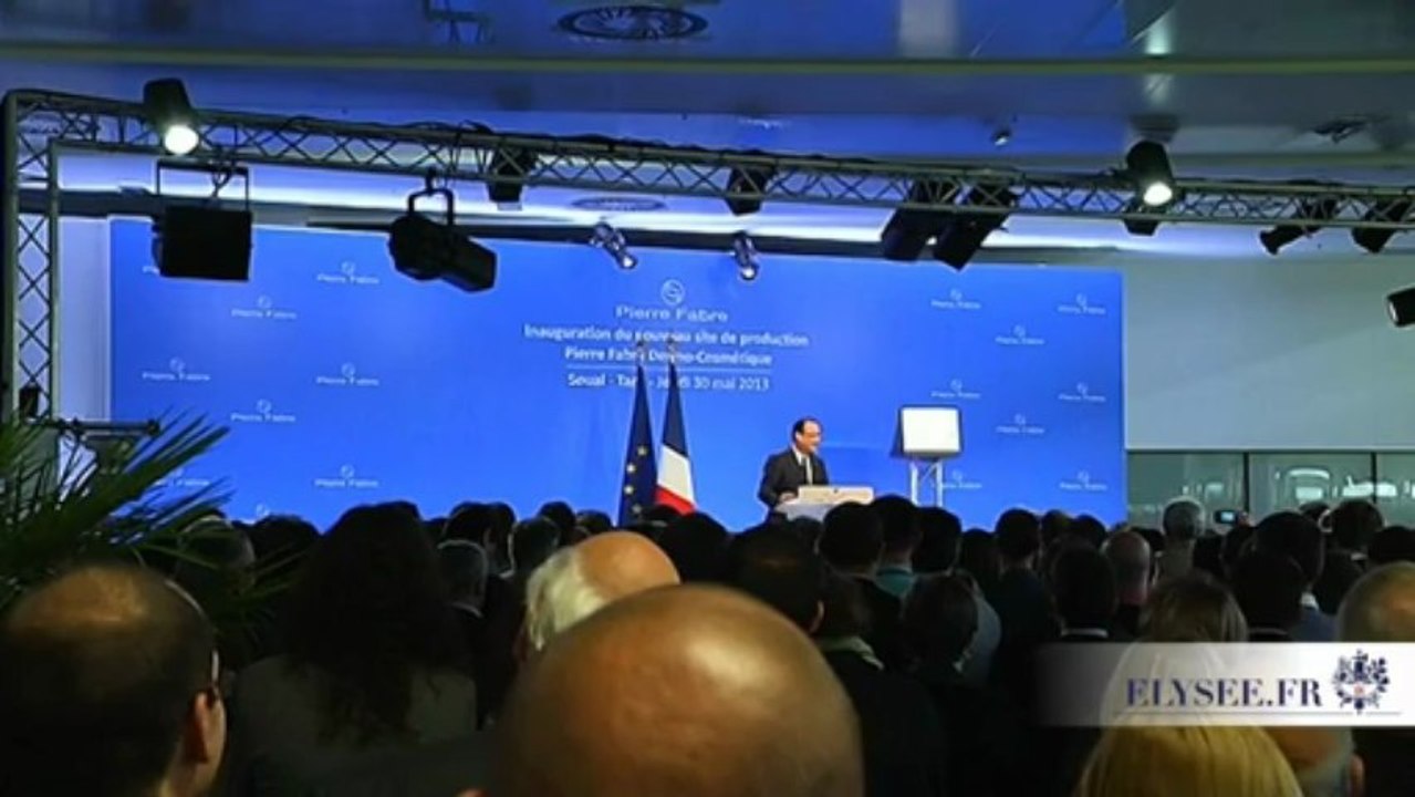 Discours à l’usine "Pierre Fabre" de Soual