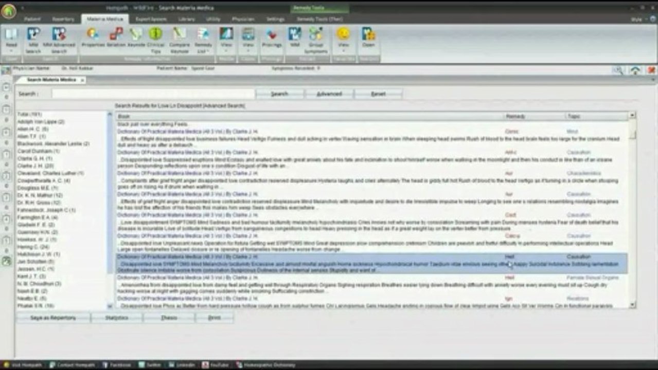 Homeopathic Materia Medica | Homeopathic Software | Keynotes Comparison | Remedy Comparison -Hompath