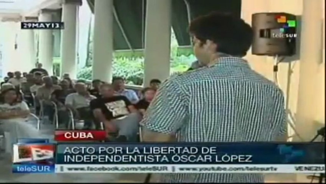 Acto en Cuba pro libertad de Oscar López Rivera