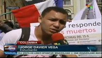 Colombianos protestan por la visita de Henrique Capriles