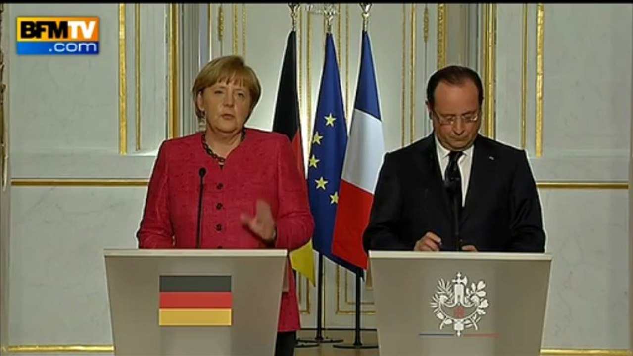Angela Merkel appelle par erreur François Hollande "François Mitterrand" - 30/05