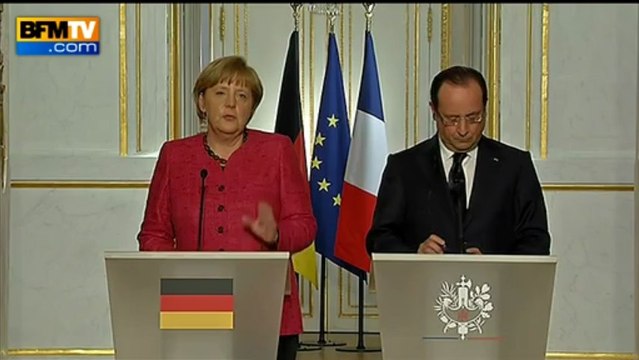 Angela Merkel appelle par erreur François Hollande François Mitterrand - 30/05