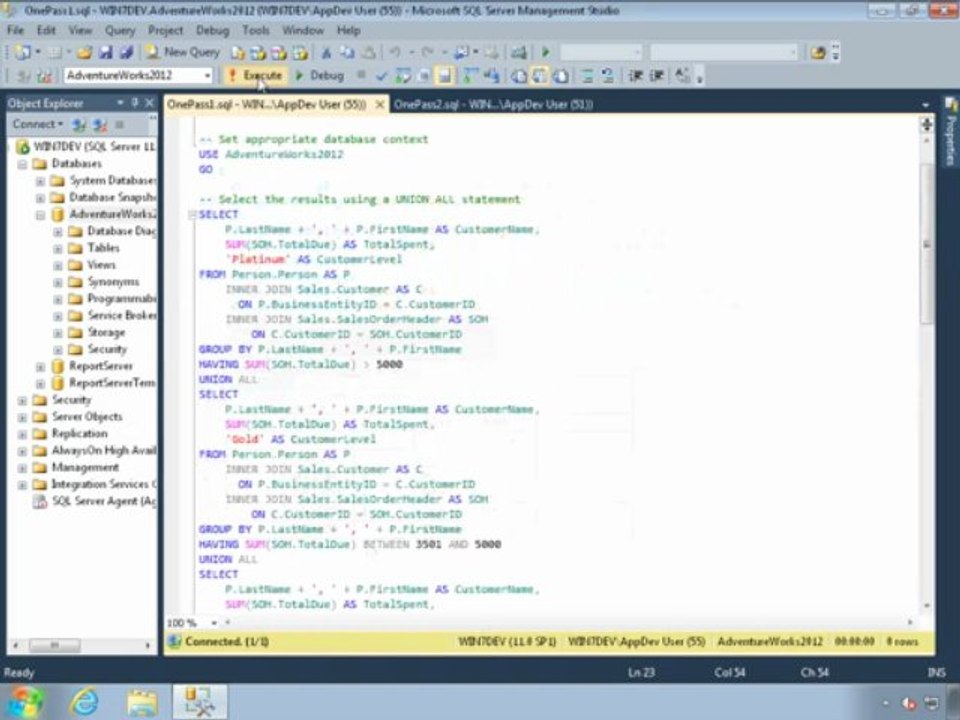 Trailer for SQL 2012 Developer tutorial: "Coding Techniques"
