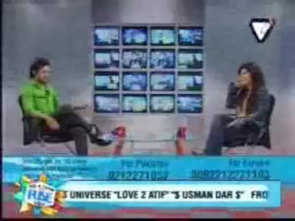 Atif Aslam talking to aadeez on VJ NAVEEN's show on Aag Tv
