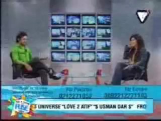 Atif Aslam talking to aadeez on VJ NAVEEN's show on Aag Tv