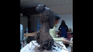 Sculpture buste homme ivoirien portrait en terre - Man Clay portrait