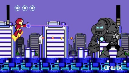 8-bit Cinema Iron Man in 60 Seconds