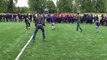 Robin van Persie VS young football players. Amazing