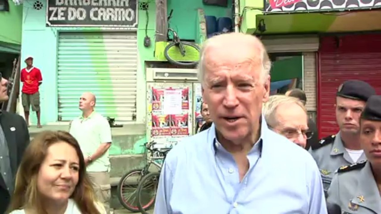 US vice president visits 'pacified' Brazilian favela
