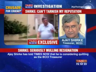 BCCI Treasurer Ajay Shirke may quit.