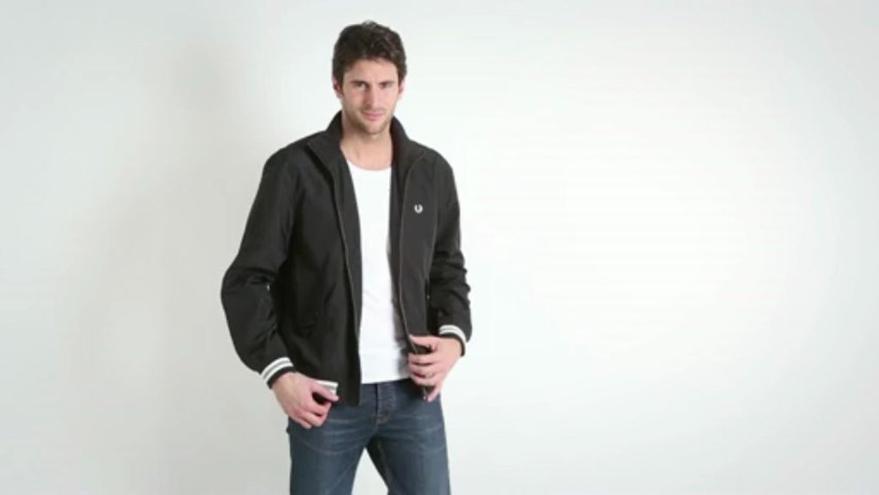 Fred Perry - Veste TIPPED MICROFIBRE Black