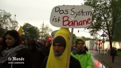 Francfort : manifestation anticapitaliste devant la BCE