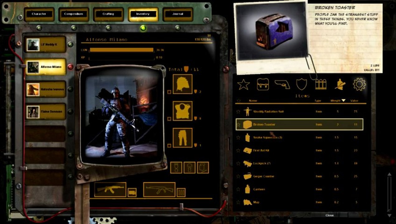 Wasteland 2 - Inventory Demo [HD]