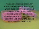 Embossed Silicone Rubber Bracelet Wristbands