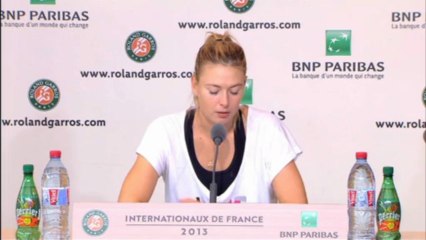 Roland Garros - Sharapova, contenta a pesar de los parones