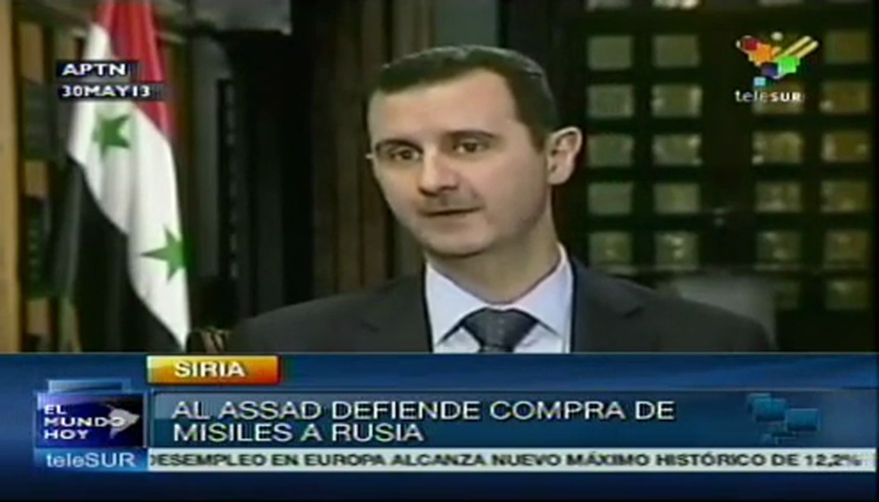 Siria mantendrá sus importaciones de armas provenientes de Rusia