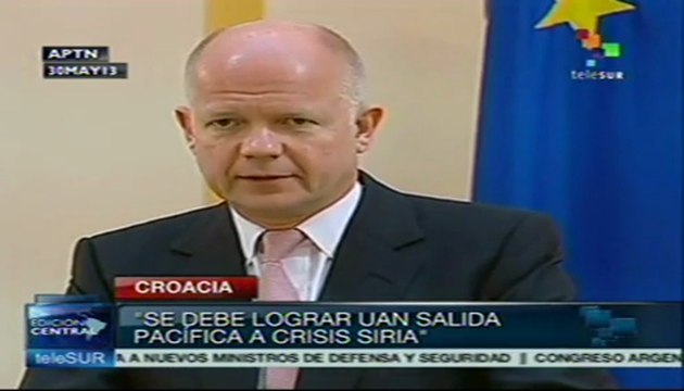Canciller británico insta a una salida política a crisis siria