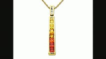 Padparadscha, Yellow And White Sapphire Pendant Necklacein 14k Gold From Jewelry.com Review