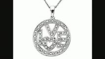 14 Ct Diamond Love Pendant Necklacein 10k White Gold From Jewelry.com Review
