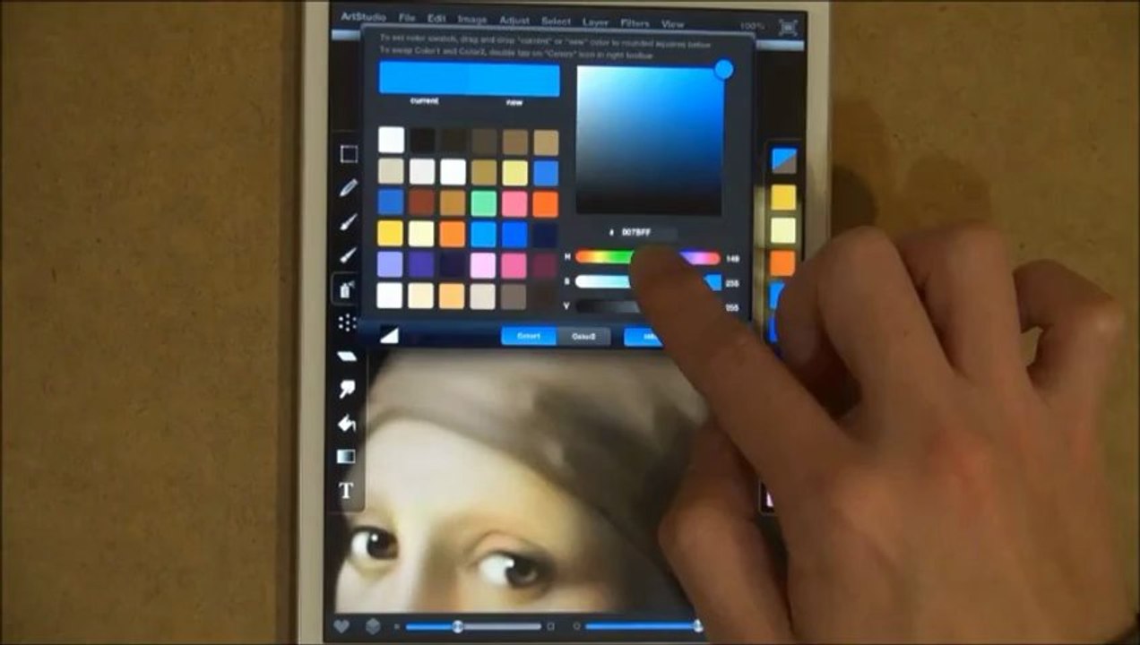La Jeune Fille à la perle sur iPad Mini