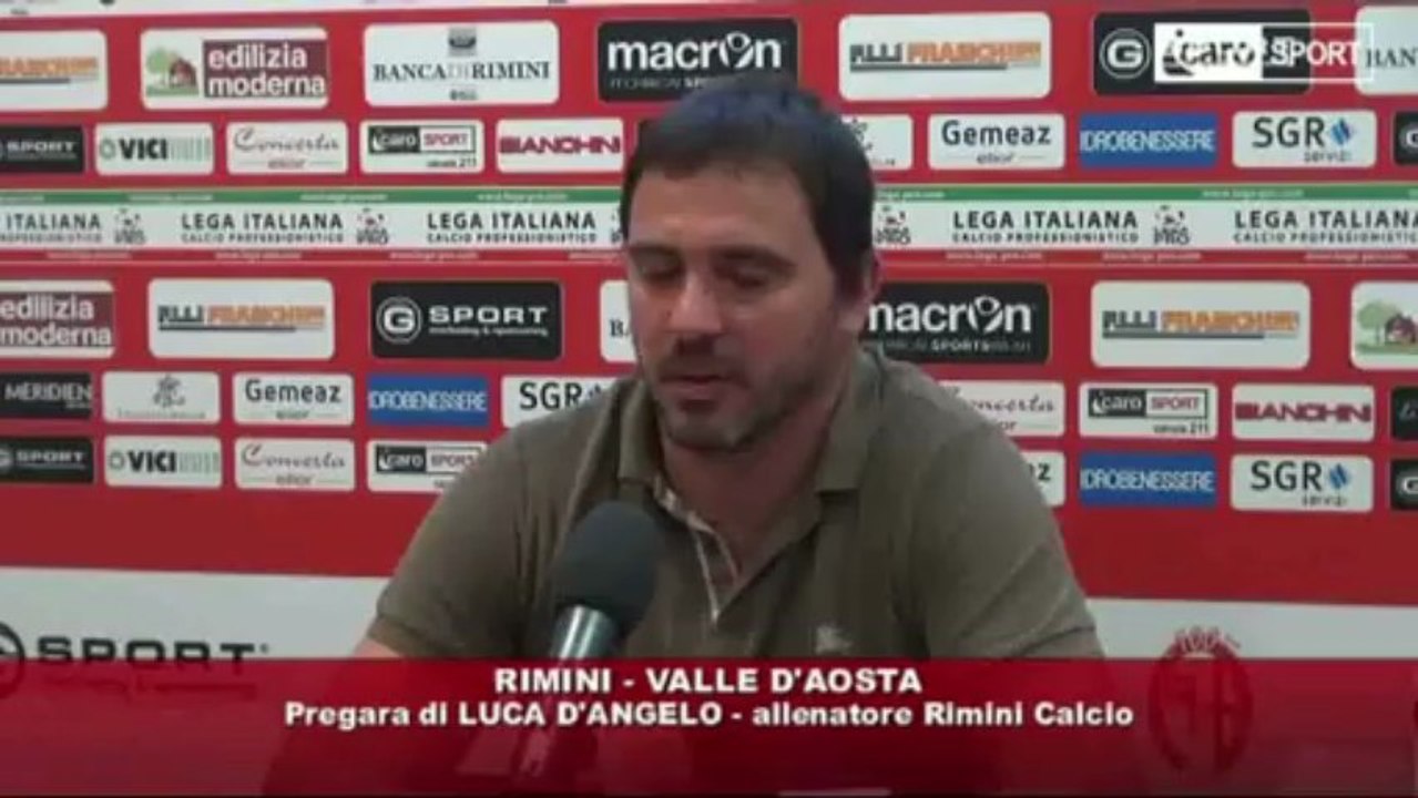 Icaro Sport. Rimini-Valle d'Aosta, il pregara di D'Angelo