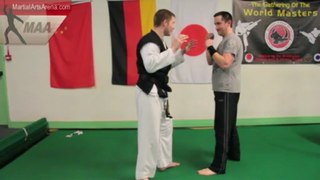 Karate Technique - Brush Hand Away and Kick Leg