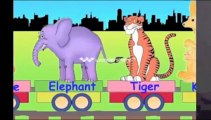 Learn Wild Animal Train - learning zoo animals video for kids - YouTube