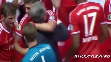 Les joueurs du Bayern Munich à la fête avec Jupp Heynckes !