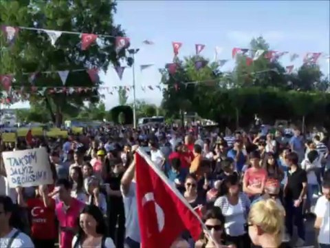 Manavgat'tan Taksim direnişine destek eylemi