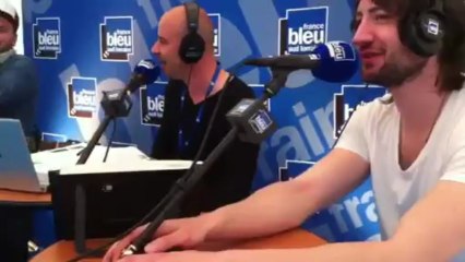 Julie, Paul et Philippe de la nouvelle star 2013 et Matt Marvane, artiste dijonnais Frédéric Belot © Radio France