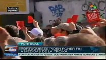 Portugueses piden poner fin a medidas de la troika