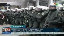 Protestas en Frankfurt contra el Capitalismo