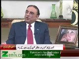 President Asif Zardari Interview to Pakistani Media