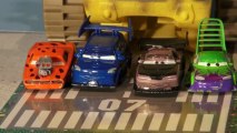 Disney Pixar cars Lightning McQueen, Screaming Banshee and the Delinquent Road Hazards re en-actment