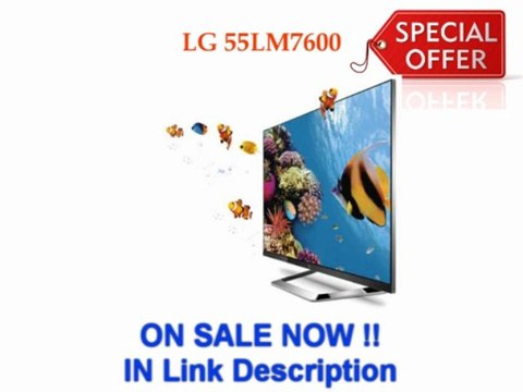 LG Cinema Screen 55LM7600 55-Inch Cinema 3D 1080p 240Hz LED-LCD HDTV with Smart TV and Six Pairs of 3D Glasses