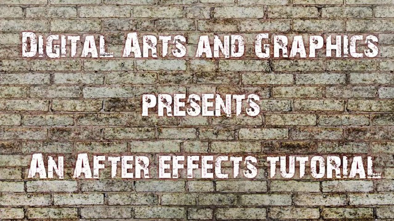 How to make a simple intro - After Effects tutorial