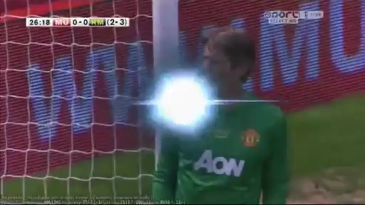 Sir Alex Ferguson taking part in the Mexican wave at Old Trafford