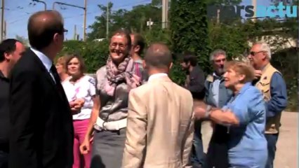 Visite de campagne de Guy Teissier près des Roms de la Capelette