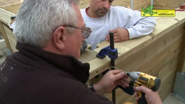 Montage de piscine bois Ubbink rectangulaire