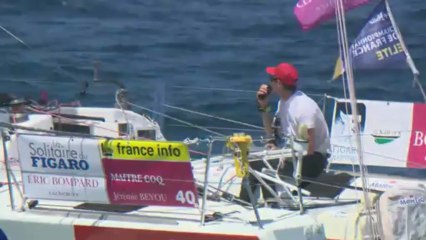 La Solitaire du Figaro Eric Bompard cachemire - Images envoyées cet aprés-midi depuis le PS Le Flamant