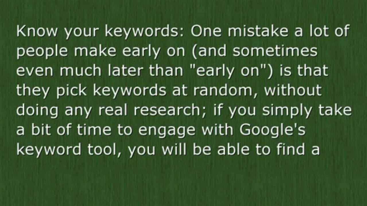 Search Engine Optimization Keys