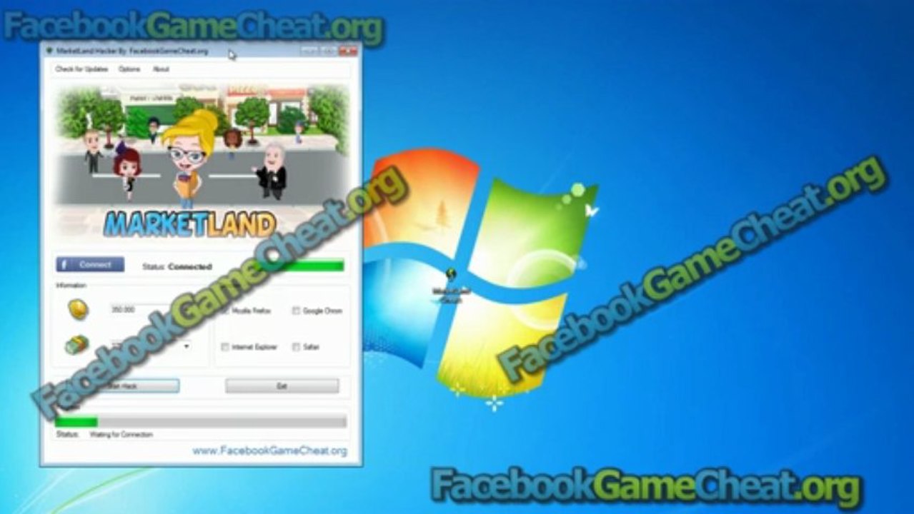 MarketLand hacks for facebook cash and coins tutorial