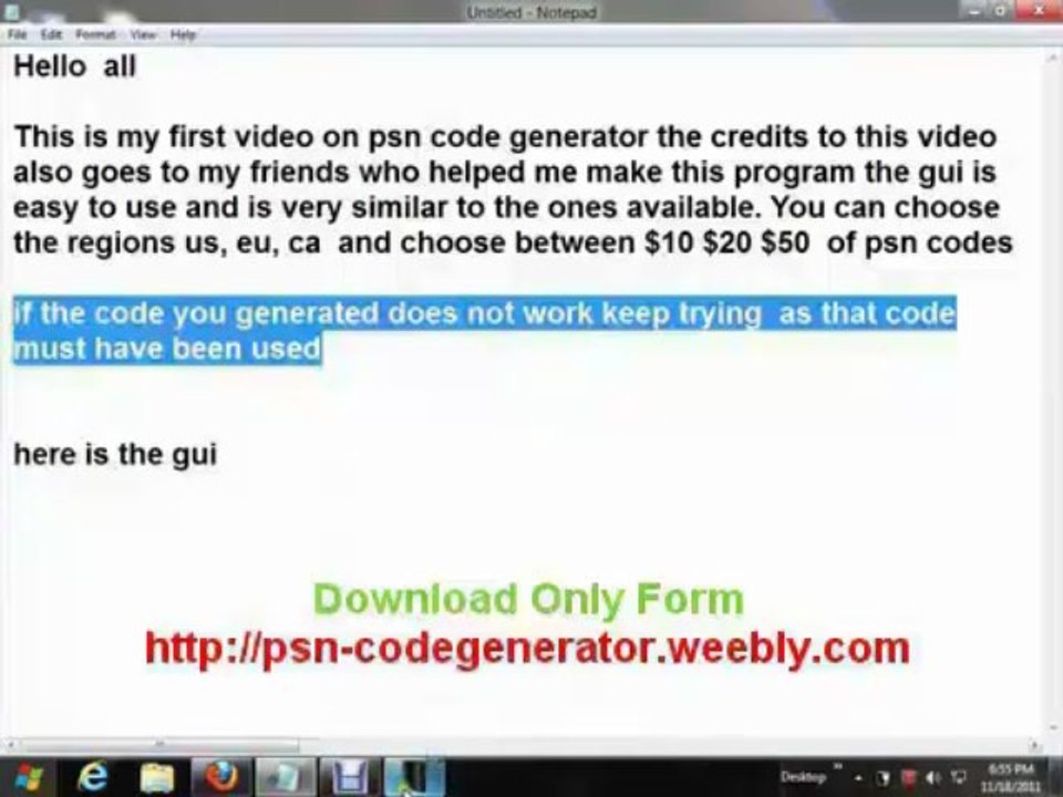PSN Code Generator 2013 [download link in description] MEDIAFIRE { April UPDATE- NO SURVEYS}