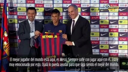 Es un sueño jugar en el Barcelona con Messi: Neymar
