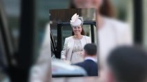 Pregnant Duchess Kate Shows Off Her Baby Bump in a Peach Dress