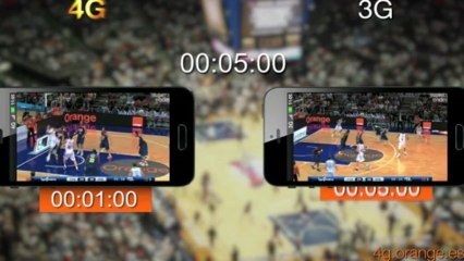 4G vs 3G: Empezar a visualizar un partido de baloncesto en streaming