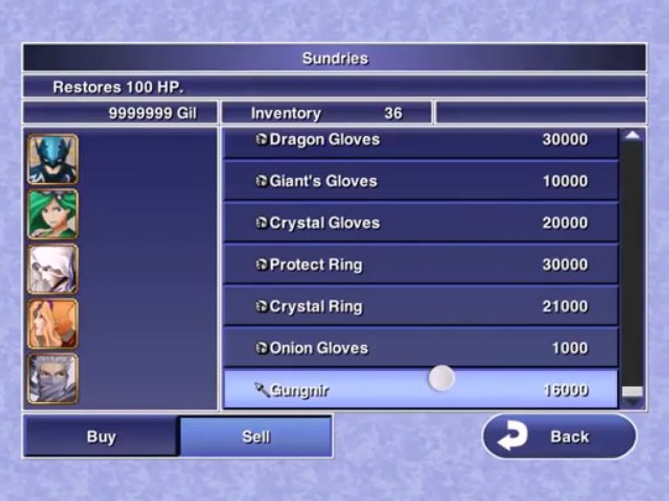 Final Fantasy IV items hack (ios_android)