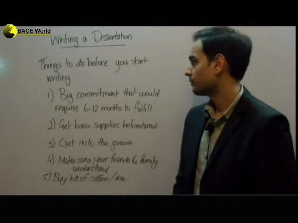 Things to do before writing your Dissertation