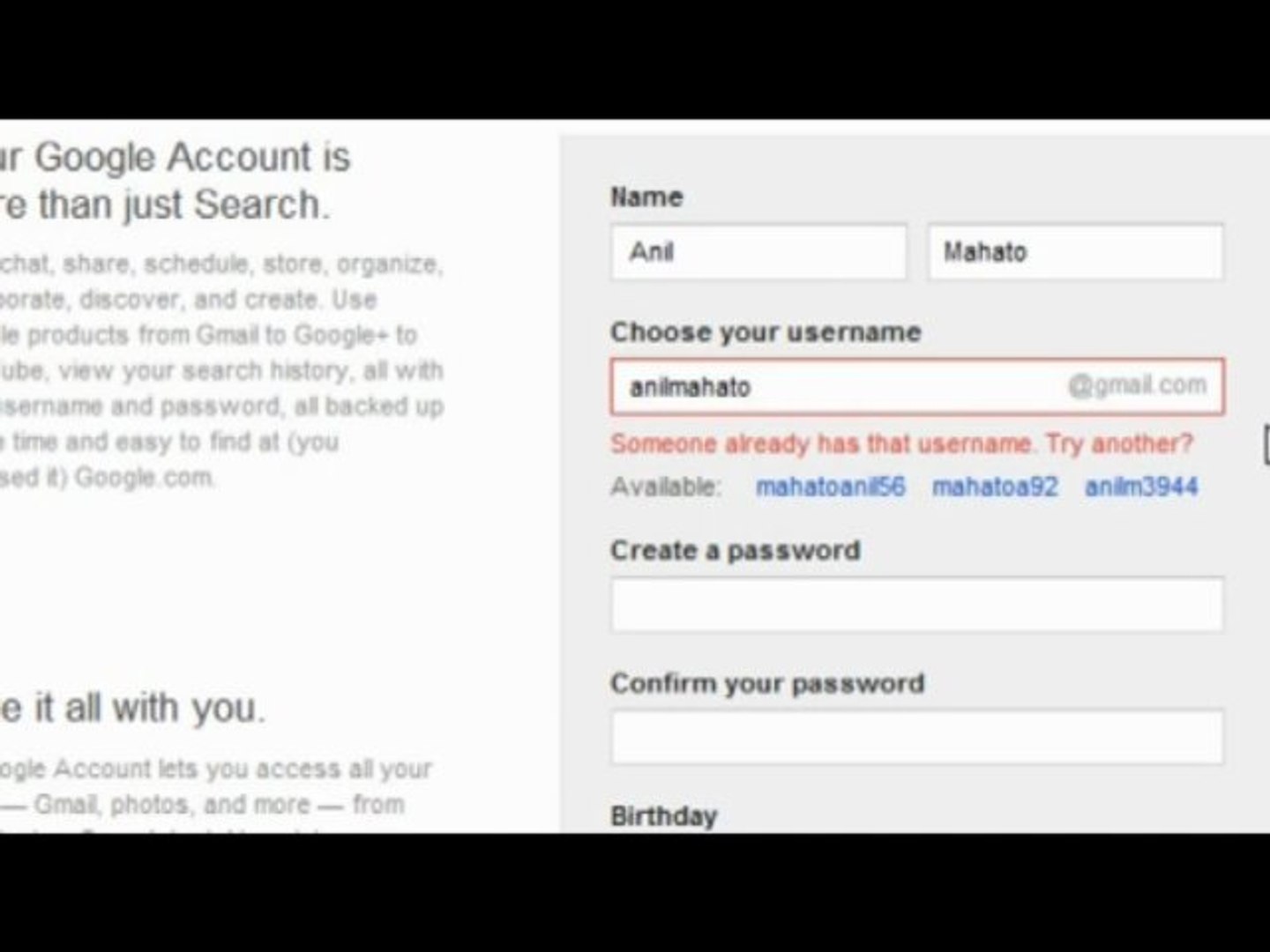 How to creat gmail account Video Tutorial in Brahvi