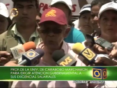 Estudiantes y profesores de la Universidad de Carabobo marcharon para exigir aumento salarial